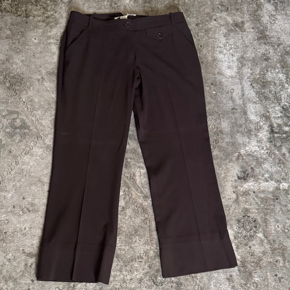 Studio M Womens Dark Brown Dress Pants
